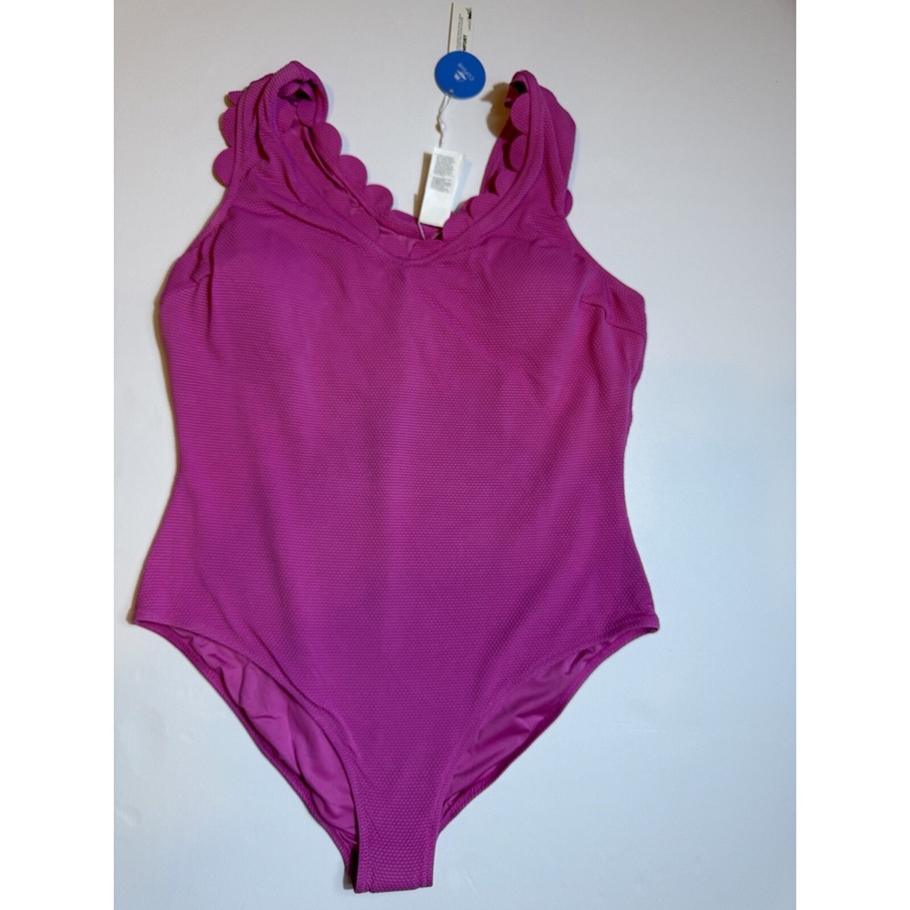 CUPSHE Women's One‎ Piece Halter Crew Neck Swimsuit Tummy Control  PINK Sz XL
